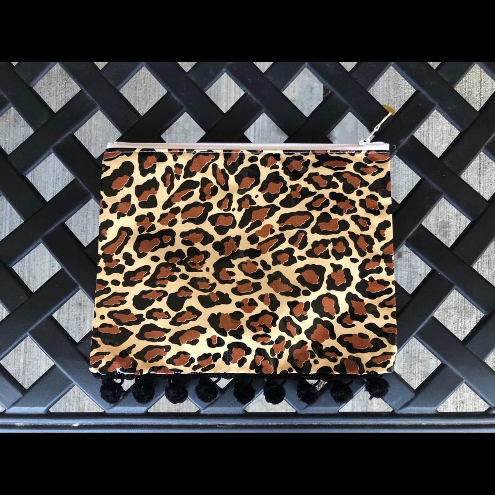 Leaopard print makeup bag